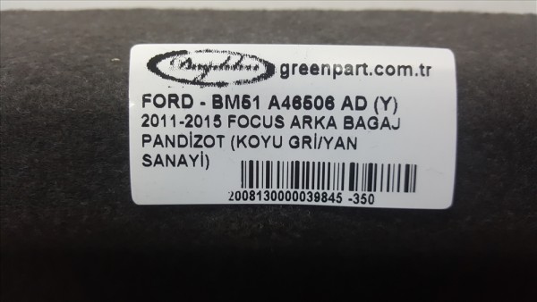 2011-2015 FOCUS ARKA BAGAJ PANDİZOT (HB/YAN SANAYİ)
