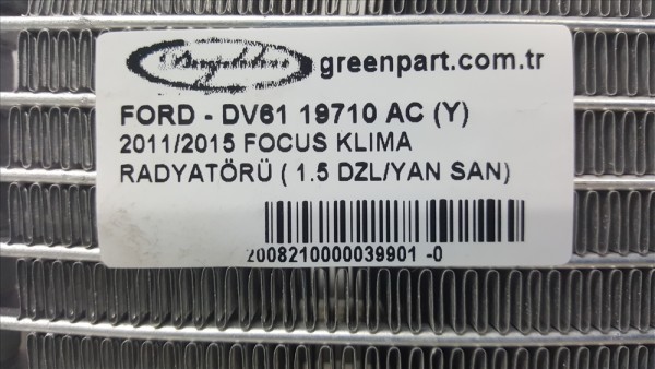 2011/2015 FOCUS KLIMA RADYATÖRÜ ( 1.5 DZL/YAN SAN)