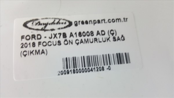 2018 FOCUS ÖN ÇAMURLUK SAĞ (ÇIKMA)