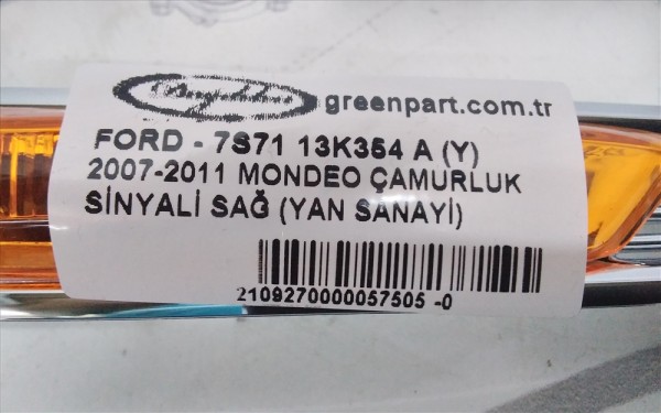 2007-2011 MONDEO ÇAMURLUK SİNYALİ SAĞ (TYC-YAN SANAYİ)
