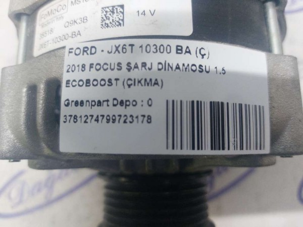 2018 FOCUS ŞARJ DİNAMOSU 1.5 ECOBOOST (ÇIKMA)
