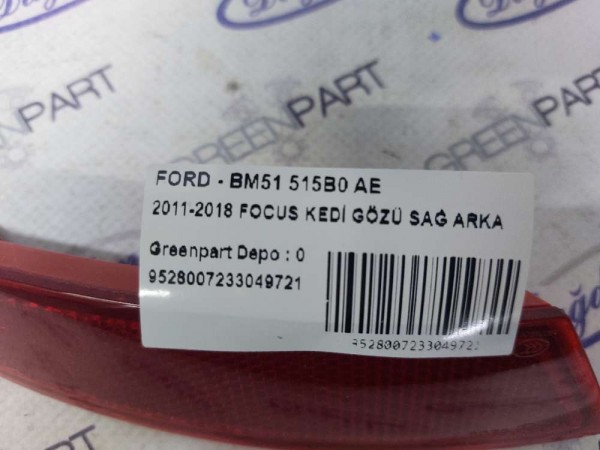 2011-2018 FOCUS KEDİ GÖZÜ SAĞ ARKA