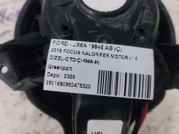 2018 FOCUS KALORİFER MOTOR (1.5 DİZEL/OTO/ÇIKMA)