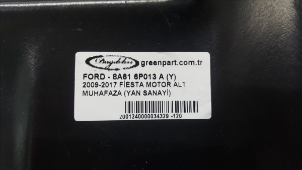 2009-2012 FİESTA MOTOR ALT MUHAFAZA (YAN SANAYİ)