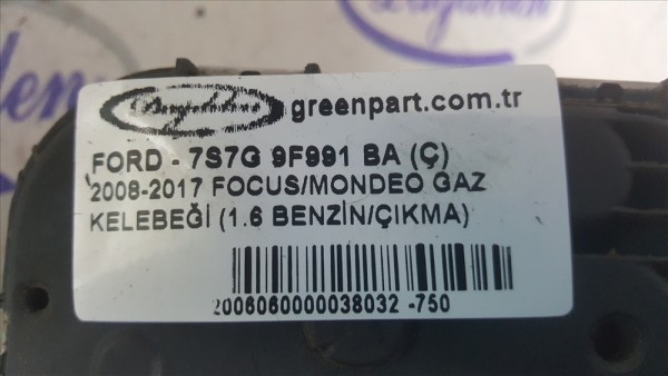 2008-2017 FOCUS/MONDEO GAZ KELEBEĞİ (1.6 BENZİN/ÇIKMA)