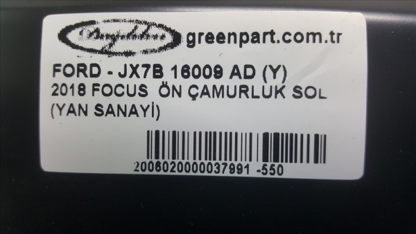 2018 FOCUS  ÖN ÇAMURLUK SOL (YAN SANAYİ)