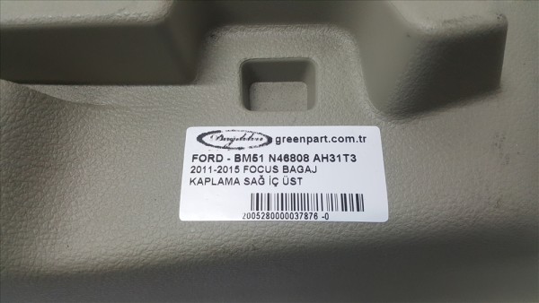 2011-2015 FOCUS BAGAJ KAPLAMA SAĞ İÇ ÜST